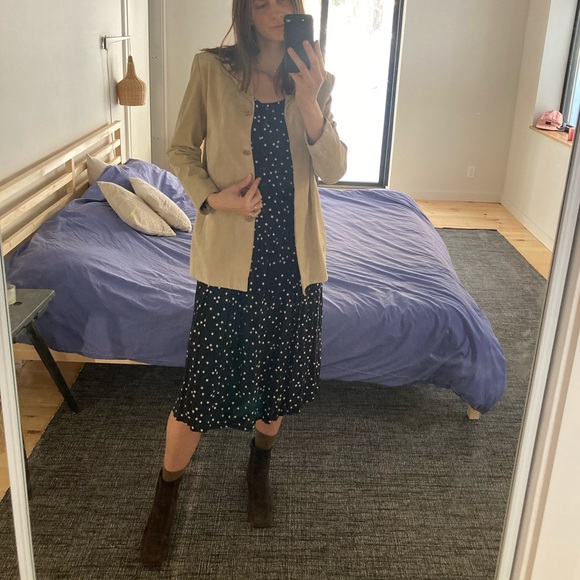 Vintage star print drop waist dress sz 4/6 - Picture 6 of 17